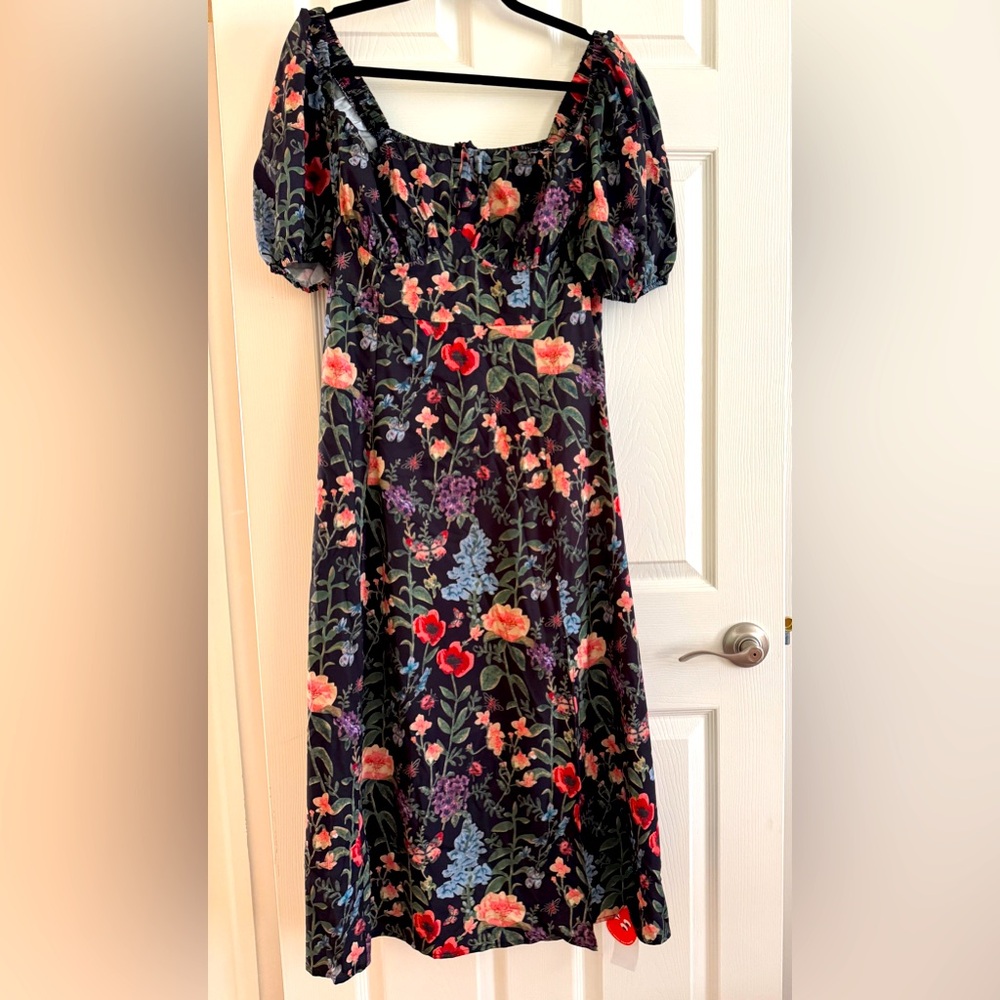 Cider Floral Black Dress